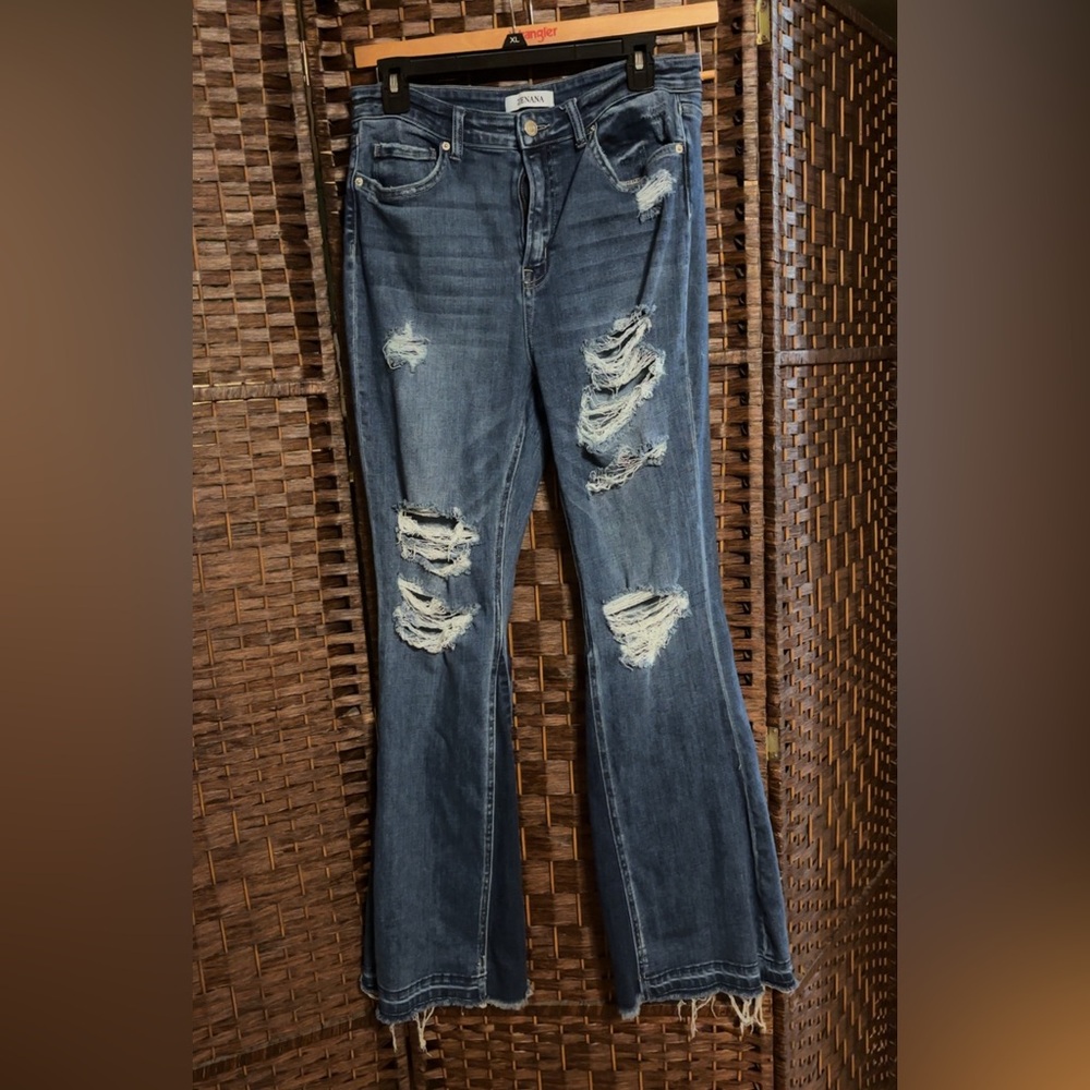 Zenana high rise long flare jeans